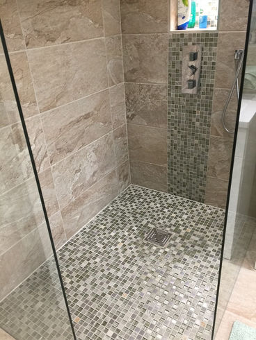 Modern shower area