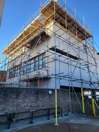 Modern flats with work being completed