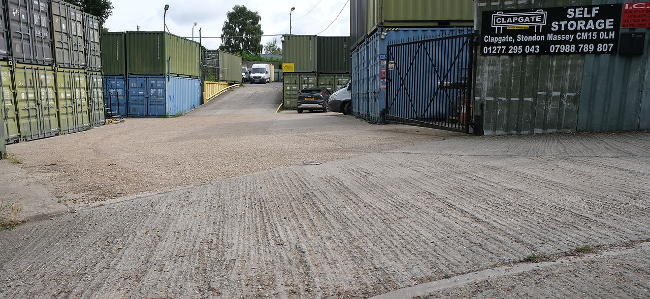 Clapgate Storage Entrance with sign