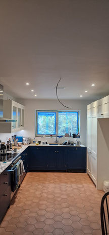 LED lights installed in kitchen