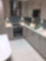New kitchen fitted in white, modern kitchen, gloss cabinets