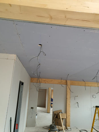 Close-up of electrical wiring installation by a professional electrician.