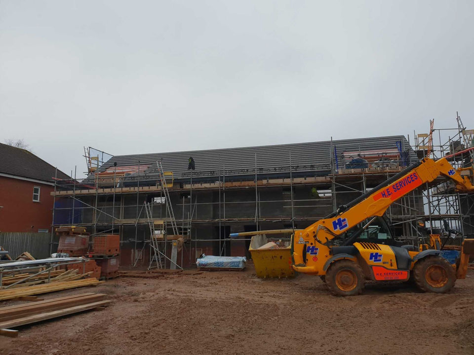construction site for residential properties 