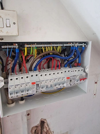 electrical fuse board in home