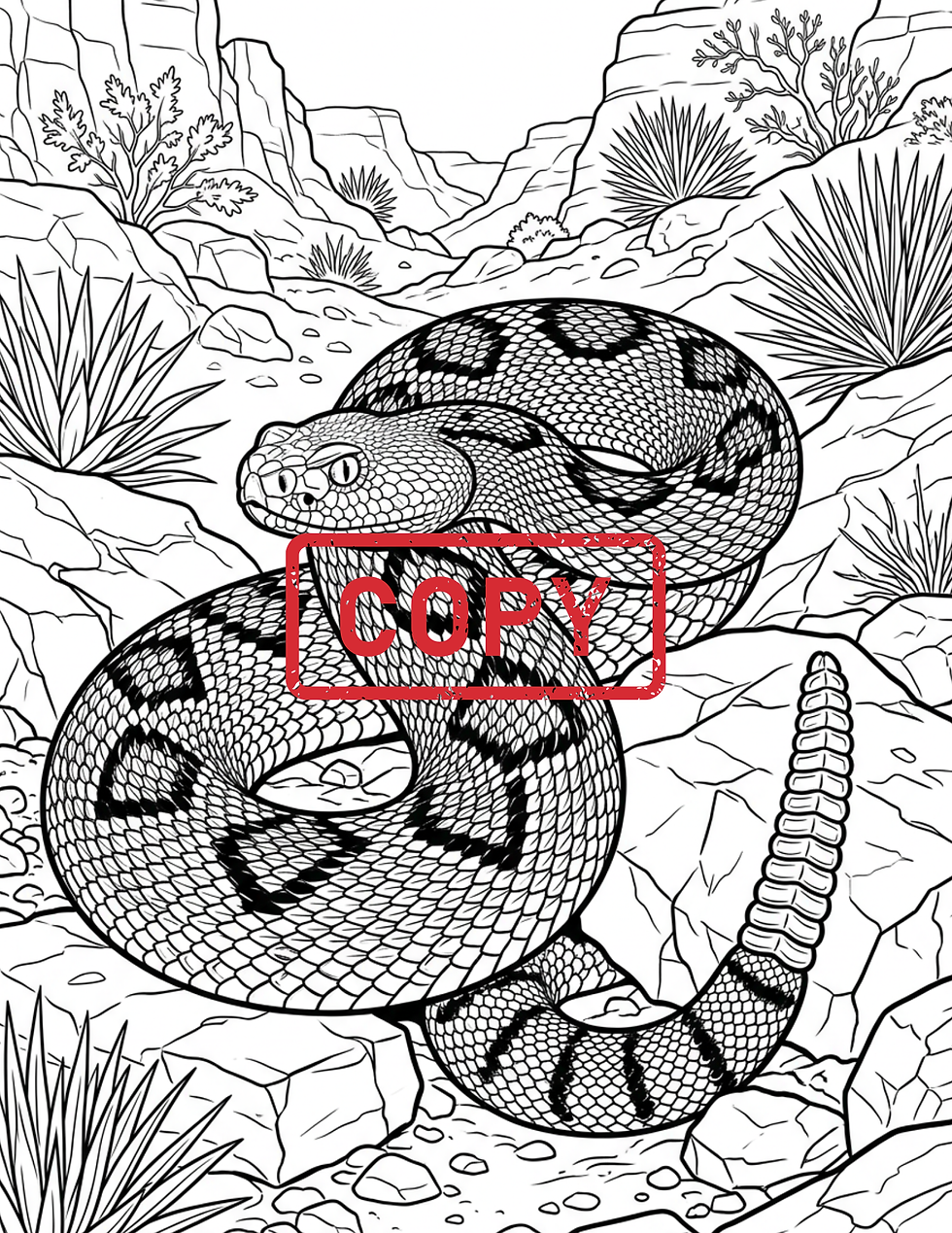 Texas snakes field guide coloring book rattlesnake