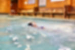 Swimming training at Knights Templar Swimming Pool in Watchet in West Somerset