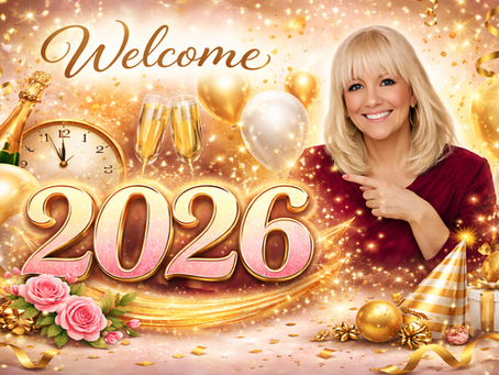 a woman welcoming 2026