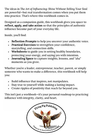 The Art of Influencing WORKBOOK Back Cover