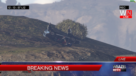 Suspects Car Flips Over