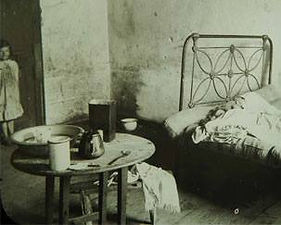 Metal Bed - tenement room