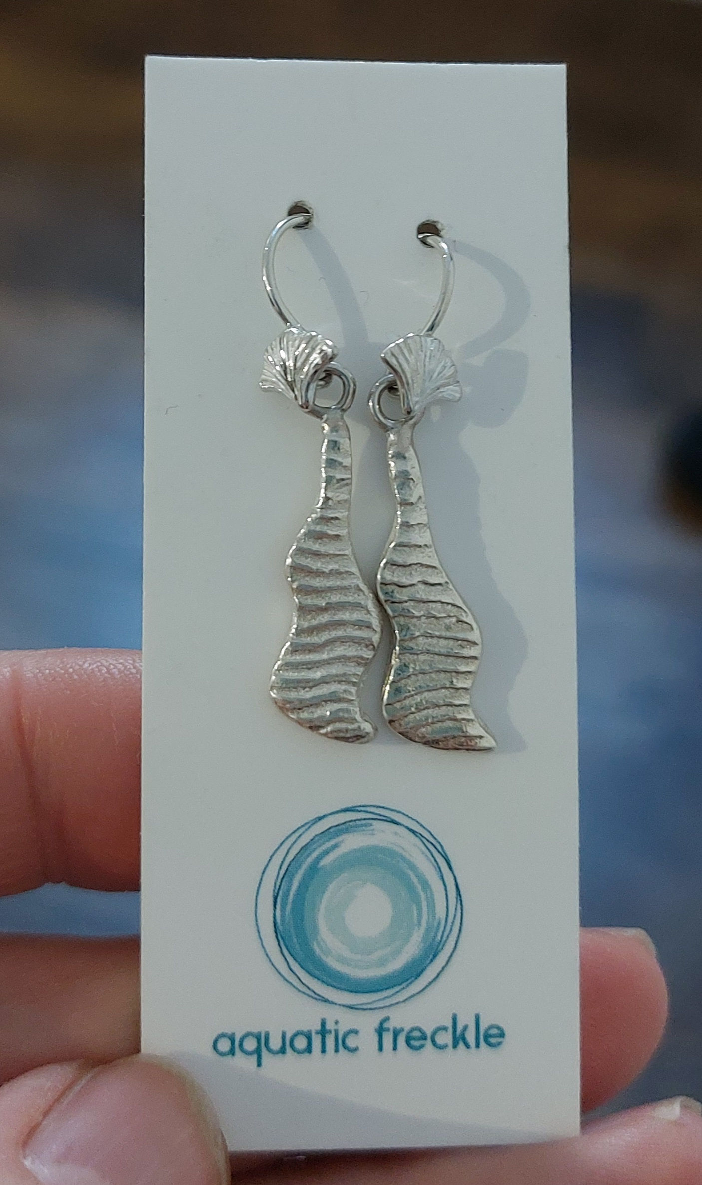 Fine Silver Wave drop earrings