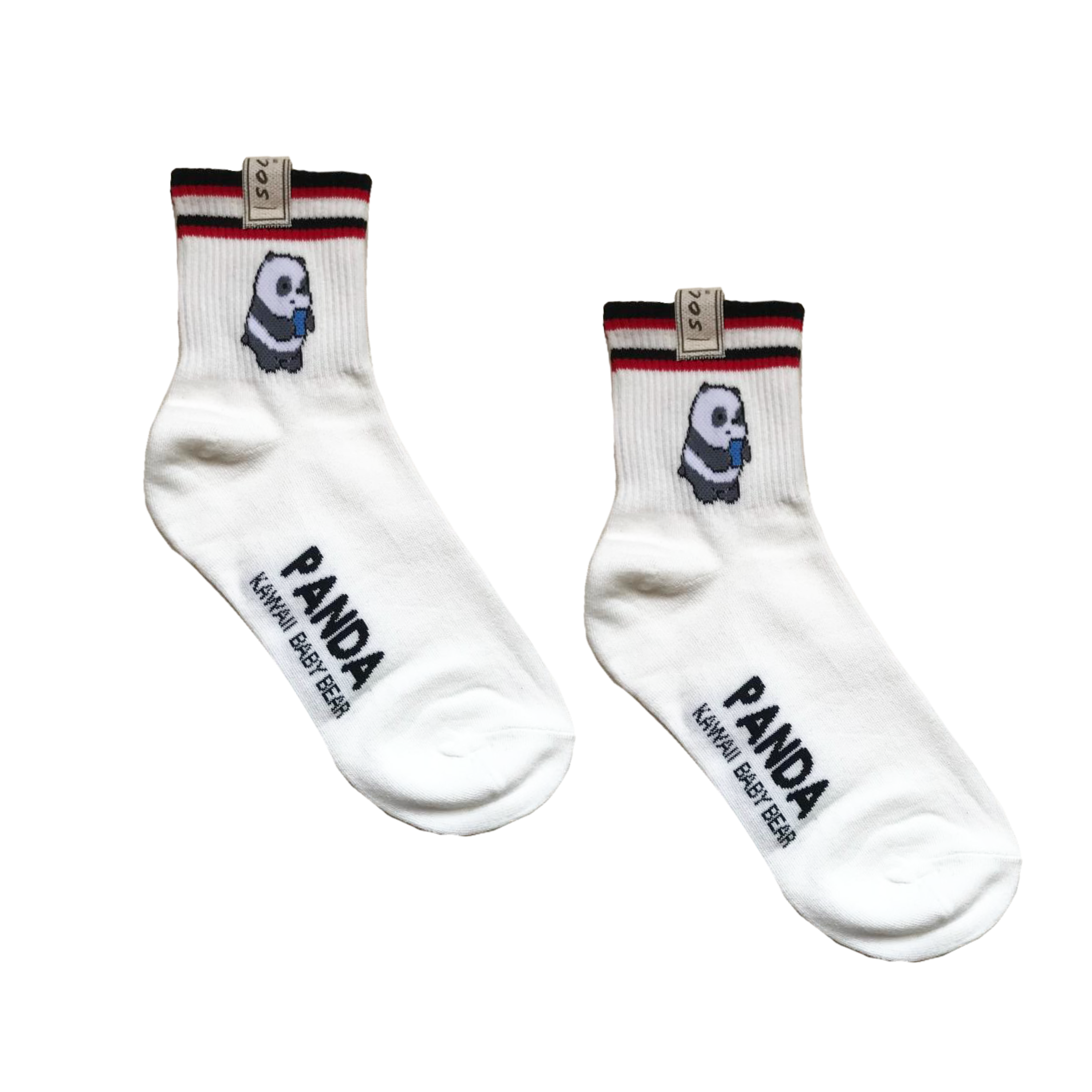 Panda Varsity We Bare Bears- Mid Cut - Iconic Socks