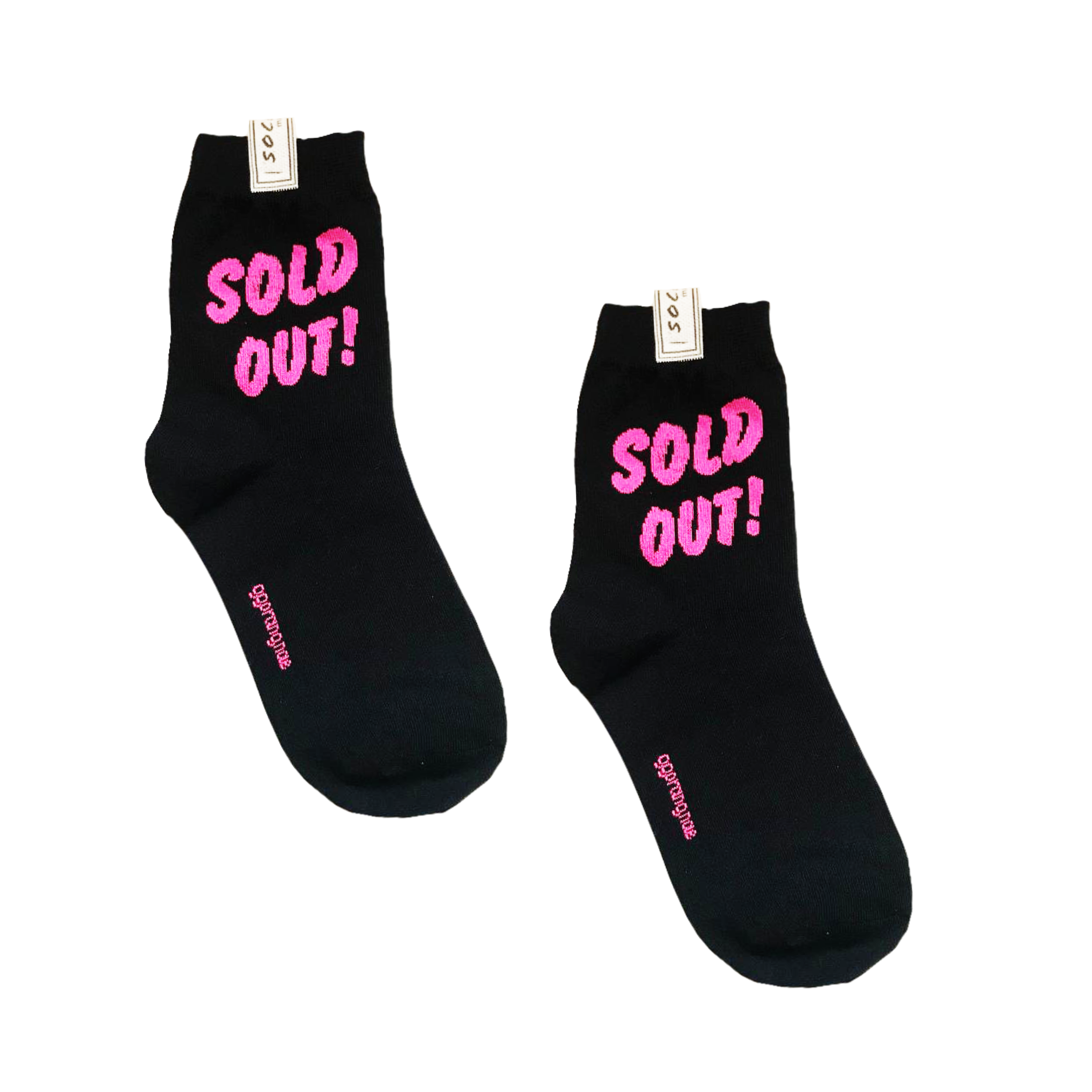 Sold Out Black Pink - Mid Cut - Iconic Socks
