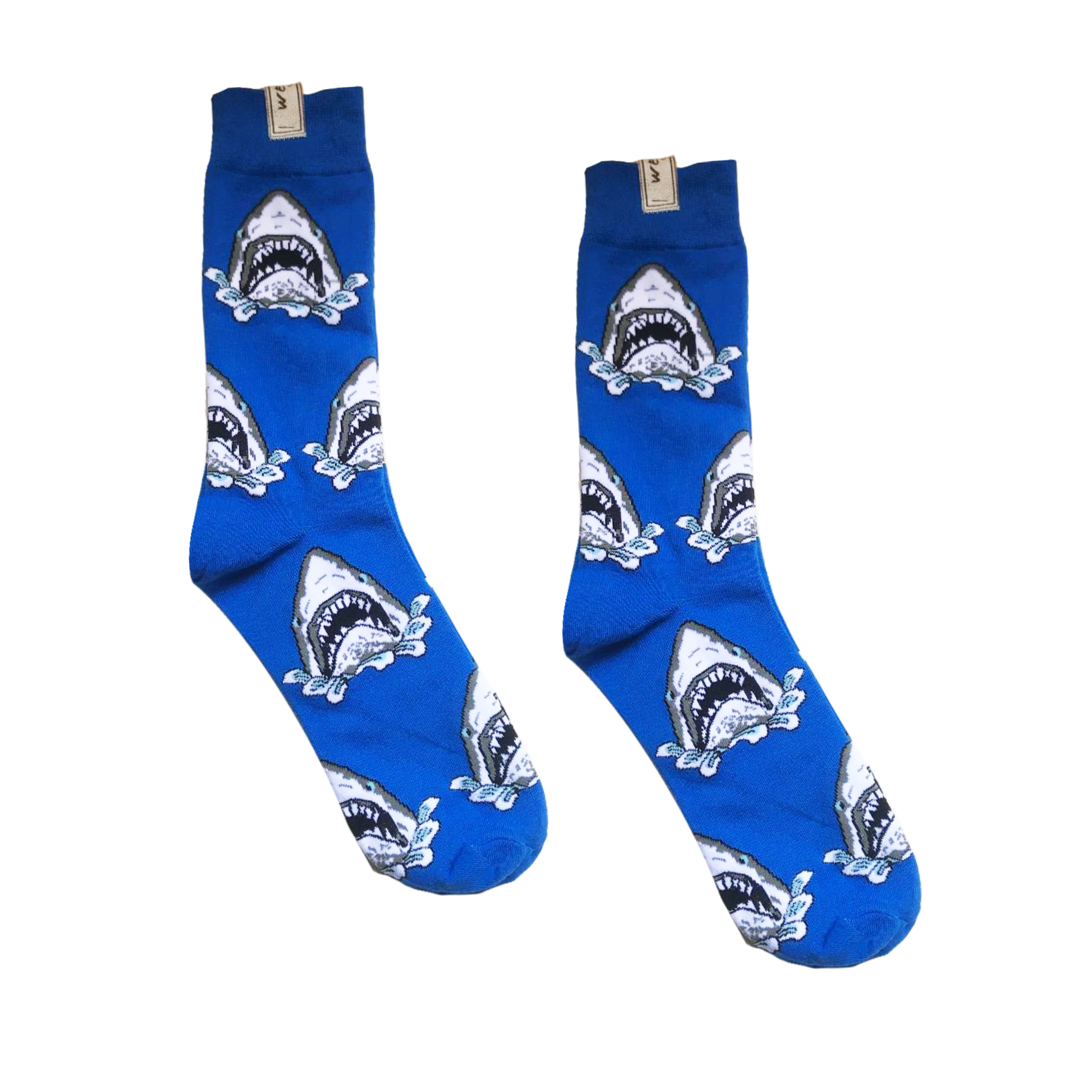 Shark Blue - Crew Cut - Iconic Socks