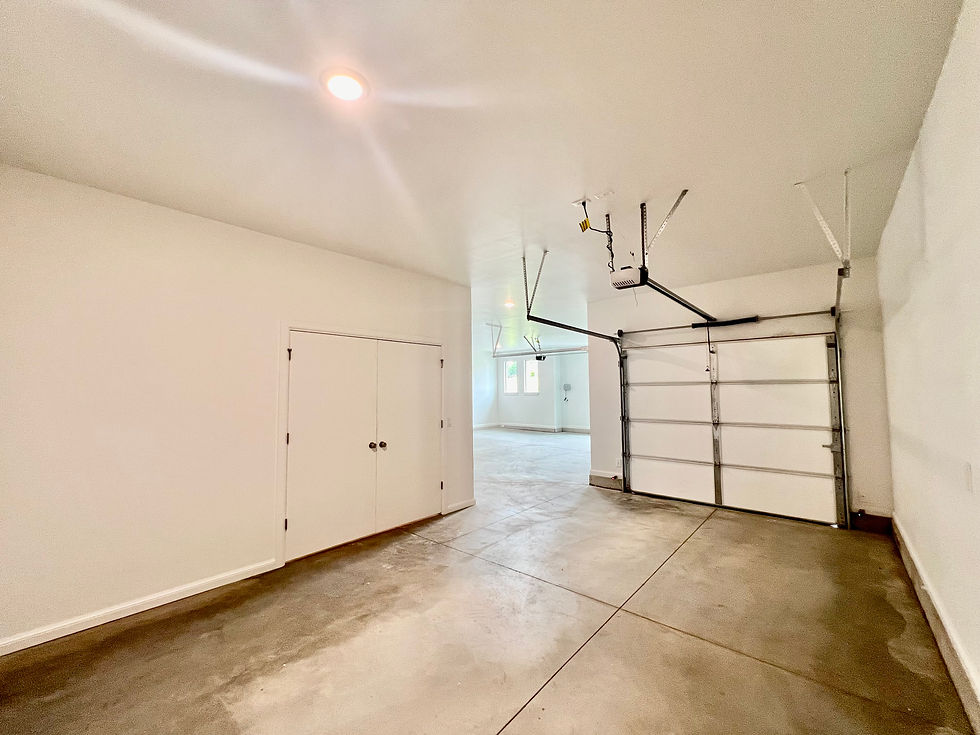 Attached single car garage