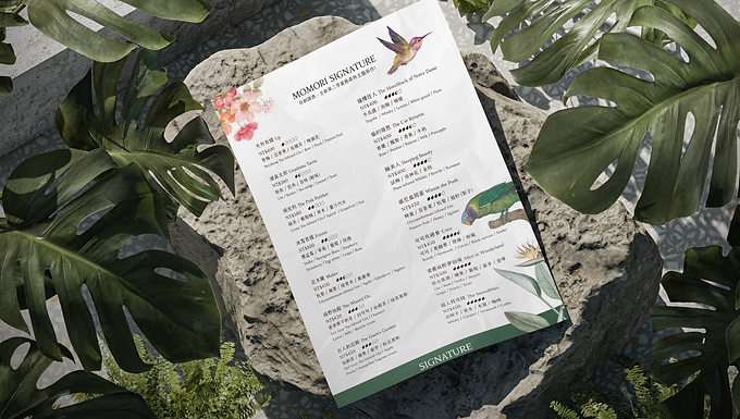 Momori Café & Bar 菜單設計