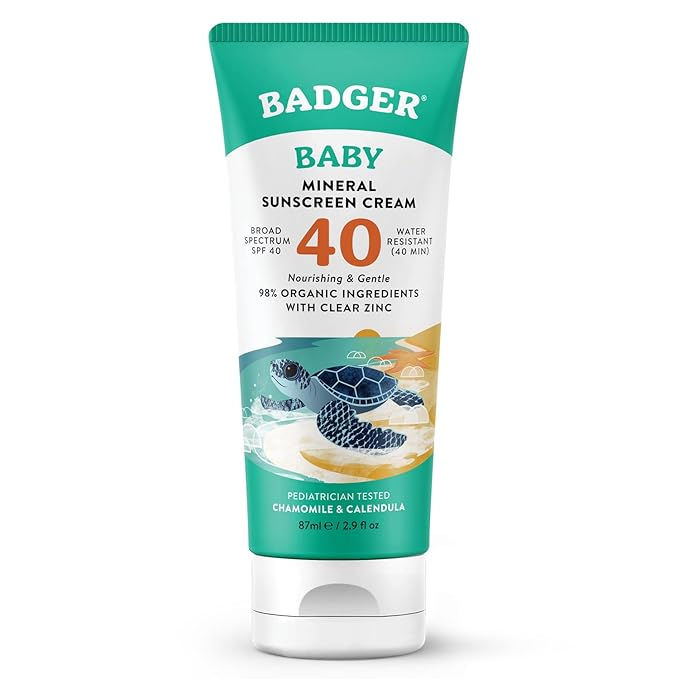 A picture of Badger Baby mineral sunscreen cream