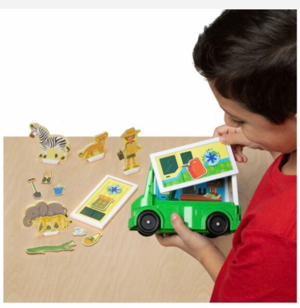 Thumbnail: Magnetivity Magnetic Building Play Set - Safari Rescue Truck