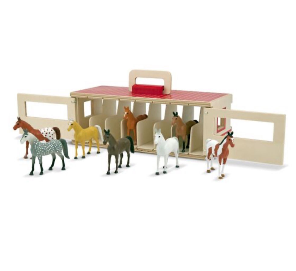 Thumbnail: Take-Along Show-Horse Stable Play Set