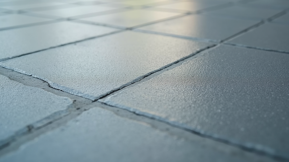 Close-up view of waterproofing membrane texture on a concrete surface