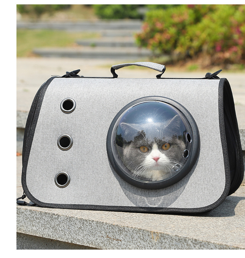 Thumbnail: Foldable Cat Backpack with Breathable Mesh Design