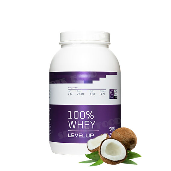 LevelUp-100% Whey 908 г - кокос