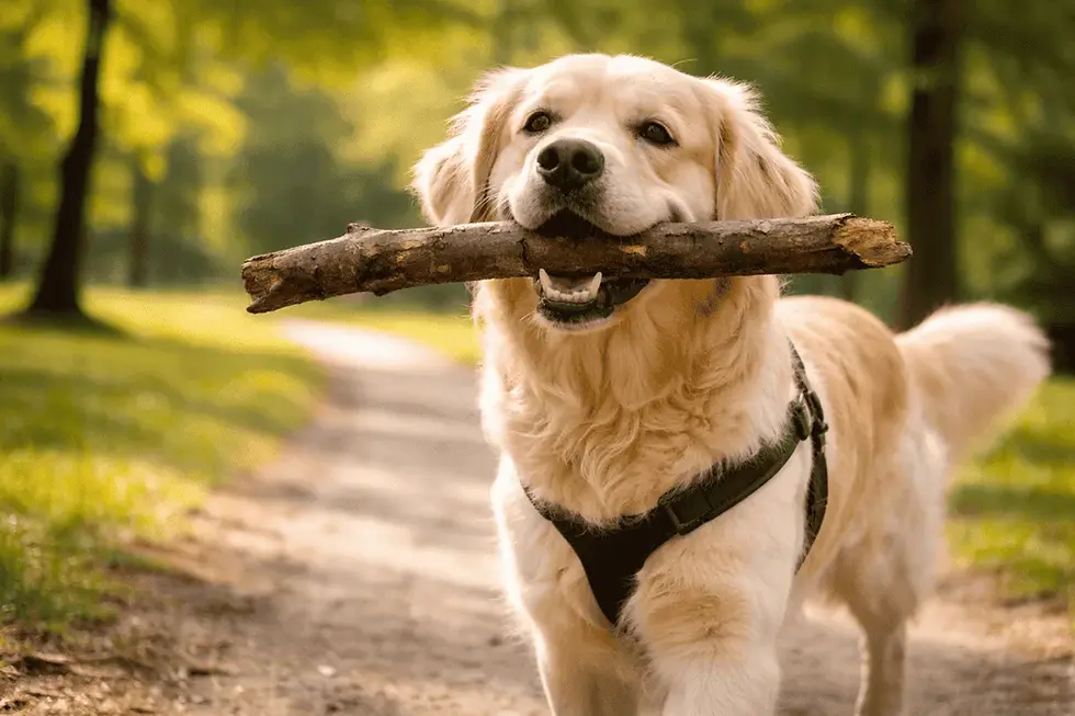 Spielen mit Stöcken beim Hund – unterschätzte Gefahr für Hunde