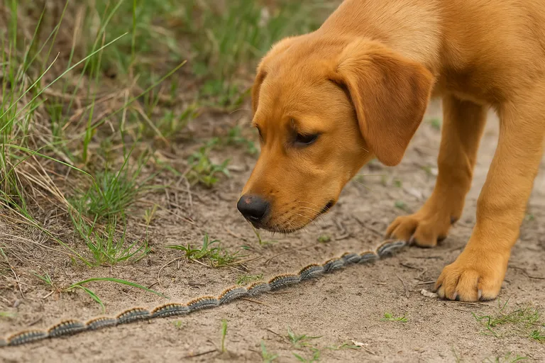 Prozessionsspinner und Hunde