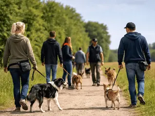 Social Walk Training mit mehreren Hunden und Haltern – strukturierter Gruppenspaziergang zur Verbesserung von Hundebegegnungen