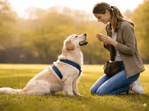 Hundetraining nach moderner Lerntheorie: Hund wird mit Futterbelohnung für gewünschtes Verhalten im Training belohnt.