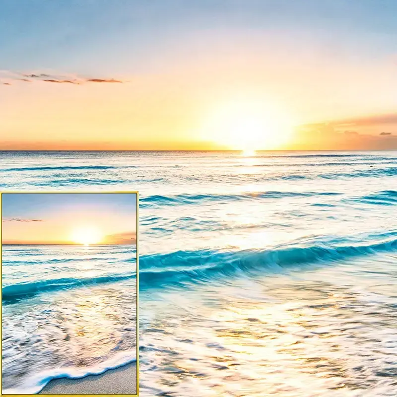 Thumbnail: Beach Sunset Canvas Wall Art – Set of 3