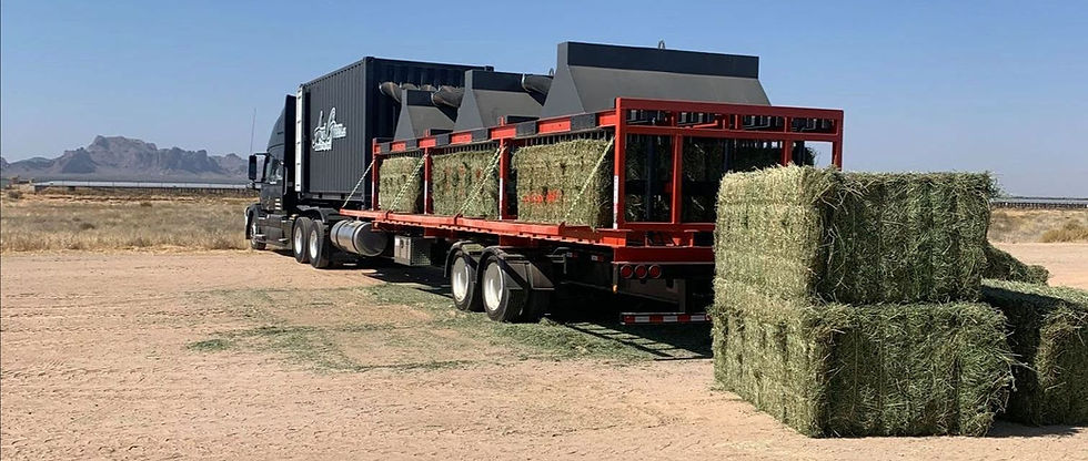 Hay drying in a Hay Dryer