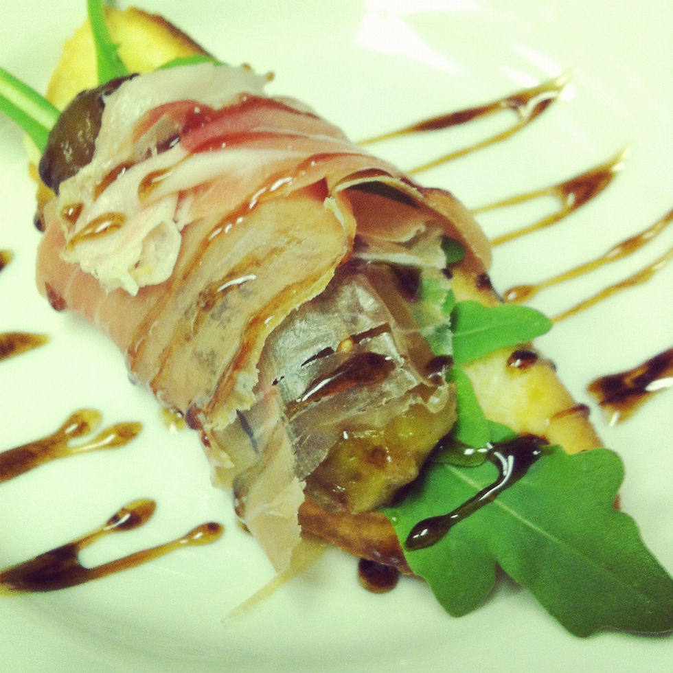 Proscuitto Wrapped Pan Seared Fig