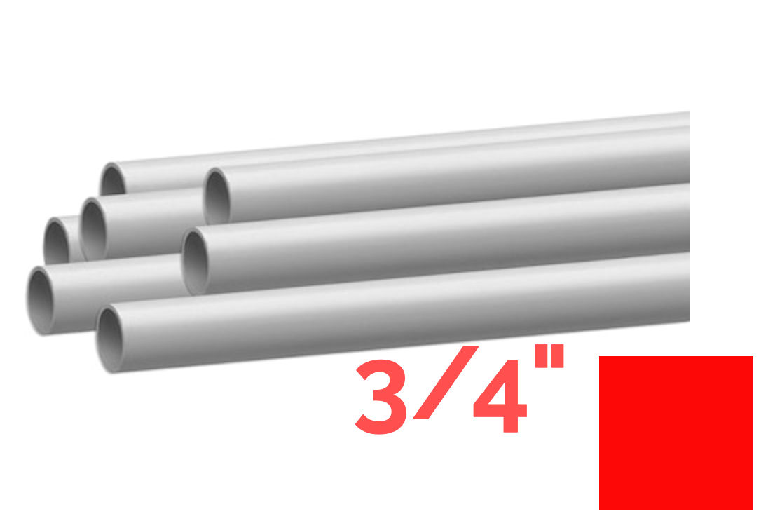 3/4" Conduit male-female rigid PVC grey scepvc3/4