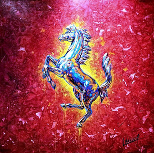 Ferrari logo, painting, cavallino ramapante, Enzo Ferrari, pop-art