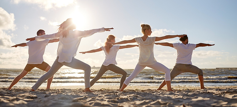 Yoga sur la plage
