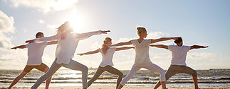 Yoga op het strand