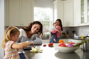 Cozinhando com as crianças