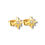 縮圖：Gold Starburst Stud Earrings with Crystal Center
