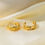 縮圖：Cosmic Star Bold Huggies Hoop Earrings in 18k gold plated