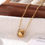 縮圖：Gold Barrel Pendant Necklace