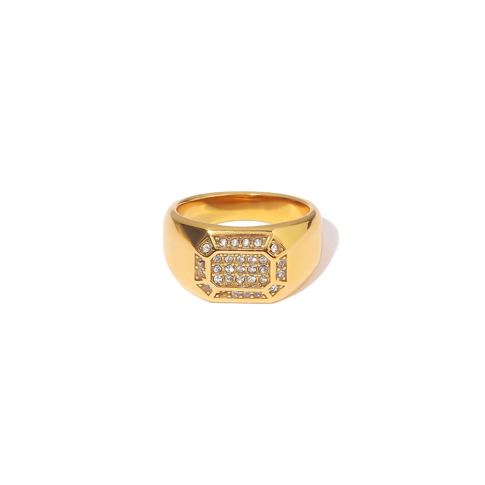 Regal Hexagon Signet Ring