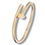 Thumbnail: Minimal clover nail bangle on white background
