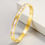 縮圖：Zircon & Mother-of-pearl Bangle in 18k gold plated