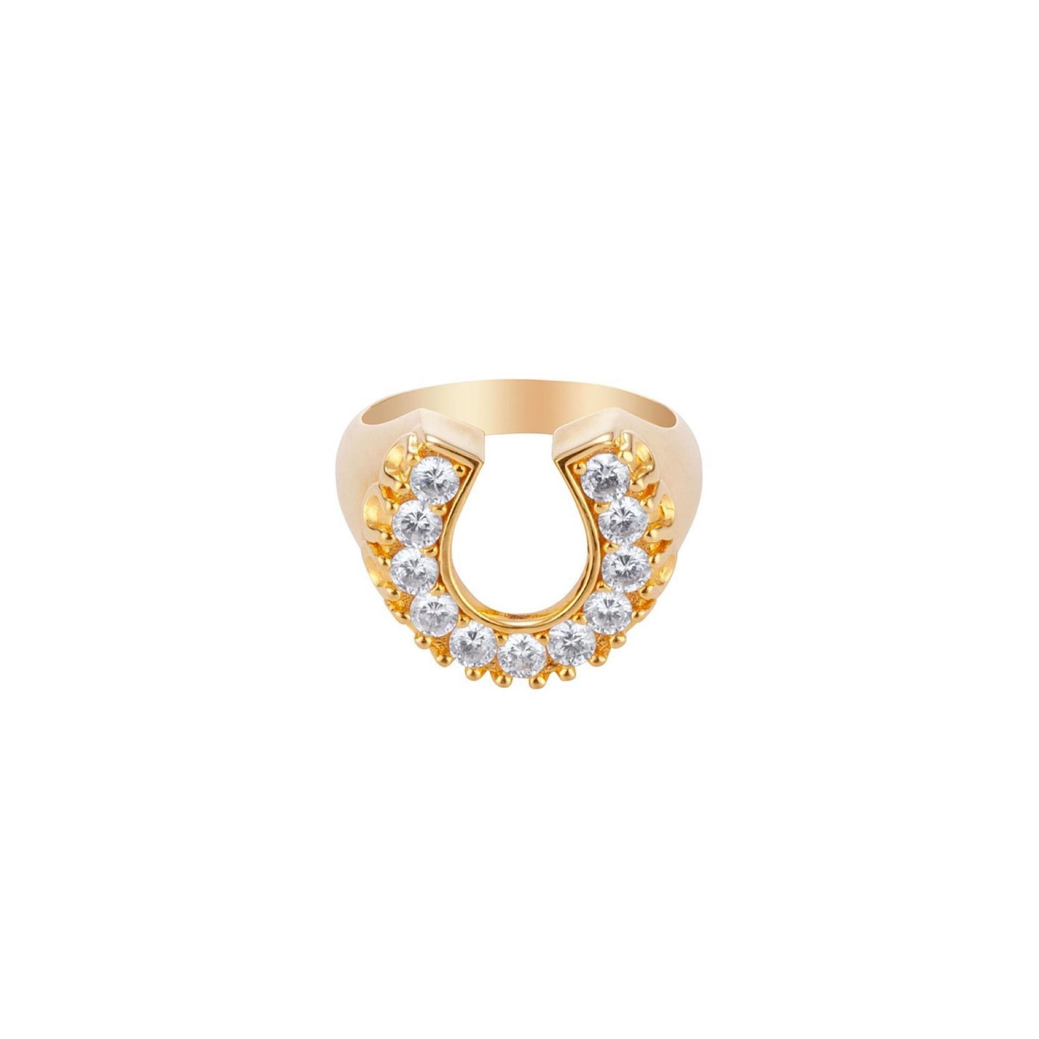 Lucky Horseshoe Diamond Ring