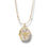 Thumbnail: Gold plated angel photo locket necklace displayed on white background