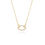 Thumbnail: Oval pendant necklace flat lay white background