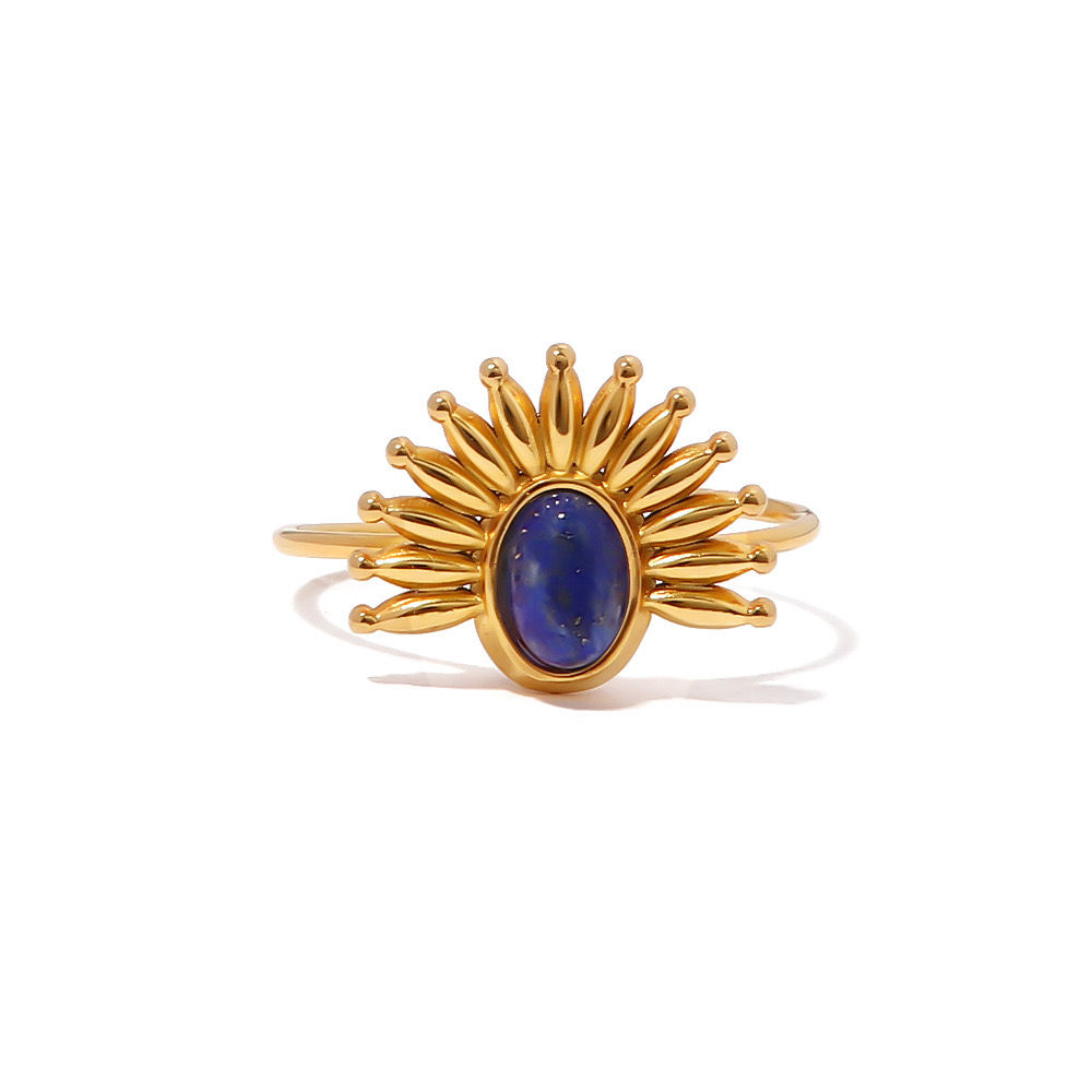 Radiant Sun Blue Stone Ring