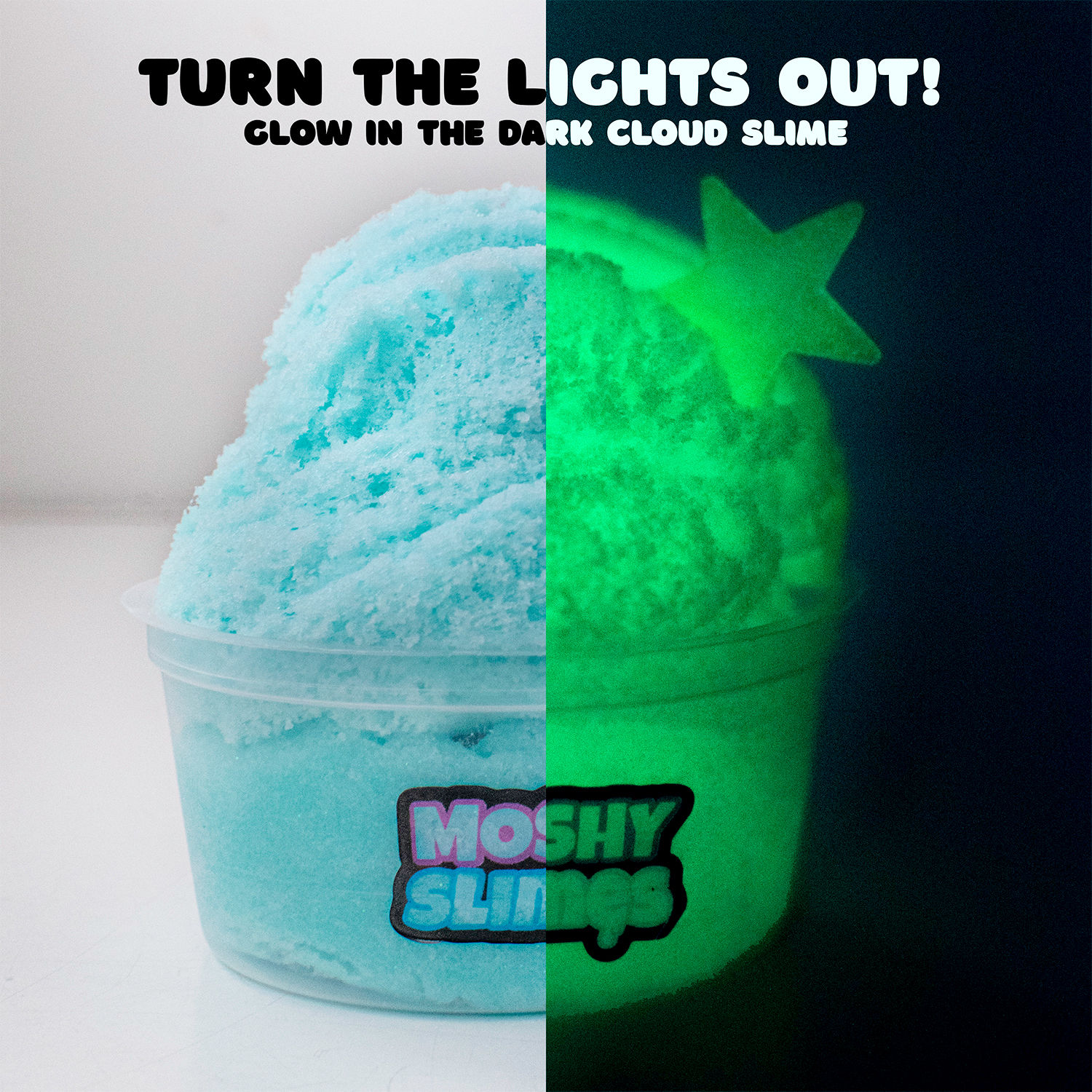 Glow In The Dark Cloud Slime • Puffy Glow