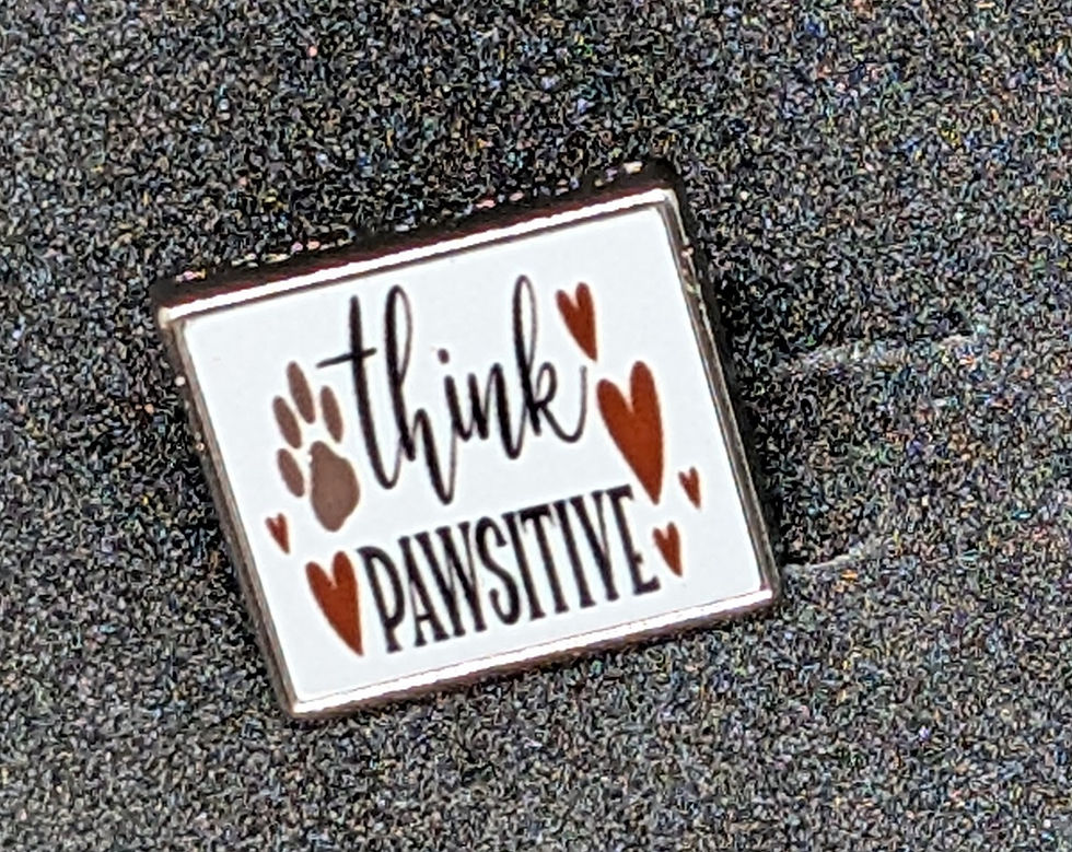 Push-Button Lapel Pin - Think Pawsitive
